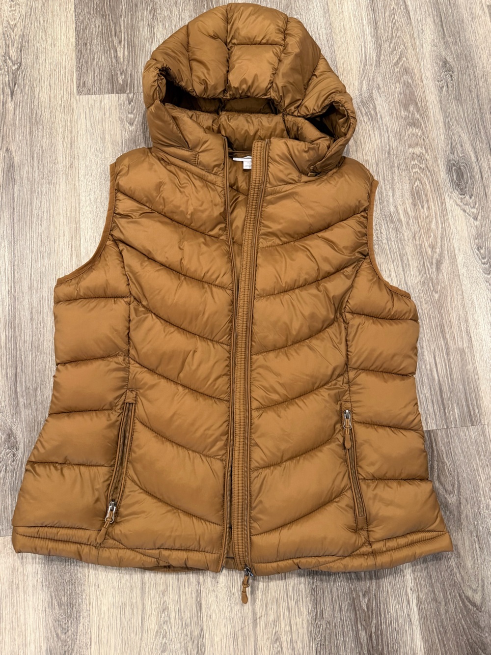 Charter Club Camel Brown Quilted Puffer Vest